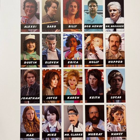 Stranger Things Guess Who Game Cards (game not included) Larger Game Size - Picture 8 of 11